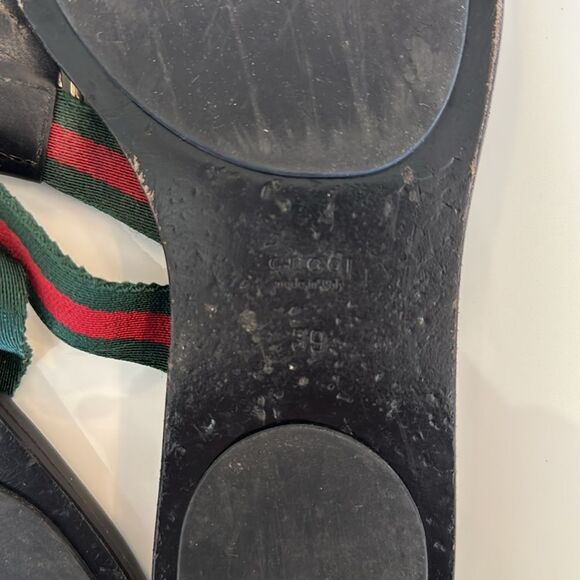 Gucci Interlocking GG Thong Sandals EU 39 US 9 Black Monogram Flat Flip Flop - Picture 7 of 7